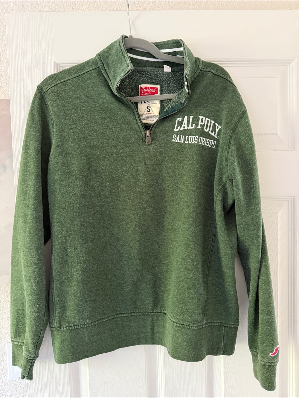 Cal Poly San Luis Obispo Green Quarter-Zip Sweater
